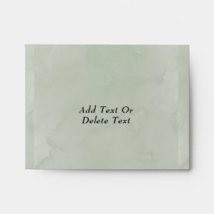 Sage Green Dusty Blue Wildflowers Wedding Envelope