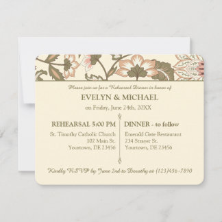 Sage Green Dusty Pink Rehearsal Dinner Invitation