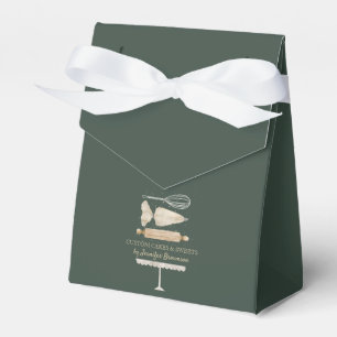 sage green elegant Baking Cooking Utensil Favour Box