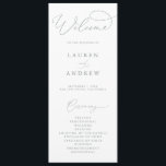 Sage Green Elegant Minimalist Boho Wedding Programme<br><div class="desc">Beautiful minimalist and classic,  our Sage Green Minimalist Wedding Program will be beautiful for your order of service. Fully customisable with all of your wedding program information.</div>