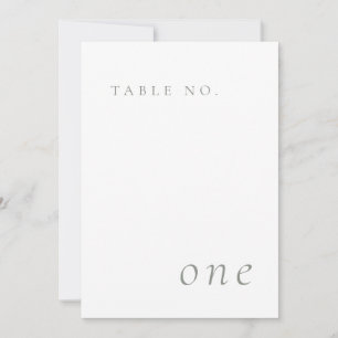 Sage Green Elegant Minimalist Table Number Card