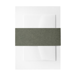 Sage Green Elegant Solid Wedding Invite Belly Band Invitation Belly Band