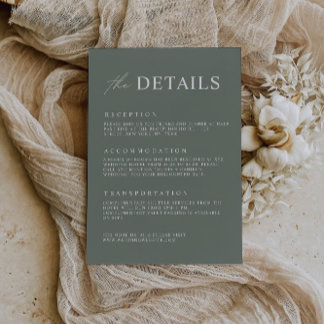 Sage Green Enclosure Card-The Details Template
