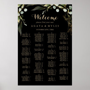 Sage Green Eucalyptus Alphabetical Seating Chart