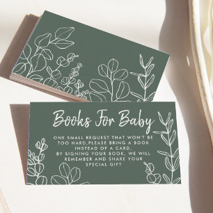 Sage Green Eucalyptus Book Request Enclosure Card