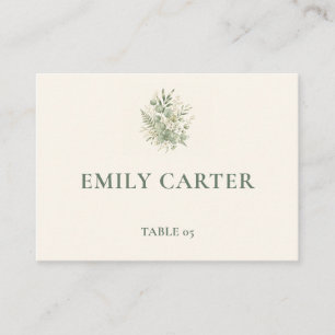 Sage Green Eucalyptus Botanical Wedding Place Card