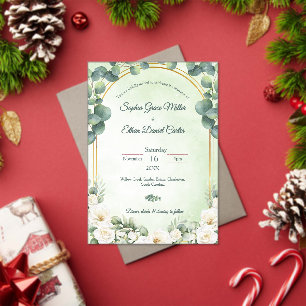 Sage Green Eucalyptus Green Botanical Wedding Acrylic Invitations