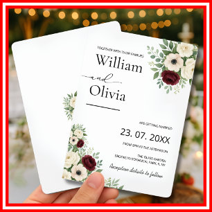 Sage Green Eucalyptus Greenery Wedding Invitation