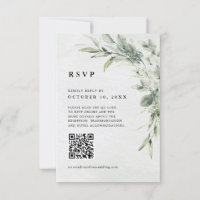 Sage Green Eucalyptus Minimalist Botanical QR code