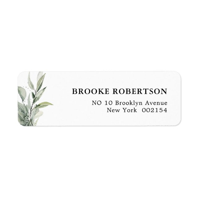 Sage Green Eucalyptus Minimalist Botanical Wedding (Front)