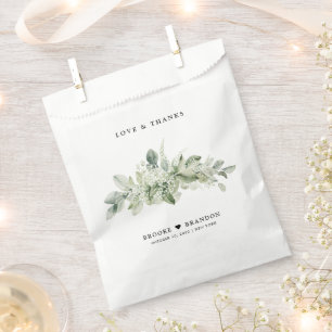 Sage Green Eucalyptus Minimalist Botanical Wedding Favour Bags