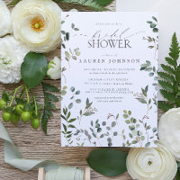 Sage Green Eucalyptus Watercolor Bridal Shower