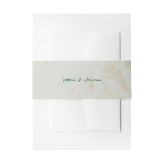 Sage Green Eucalyptus Wedding Belly Band Invitation Belly Band