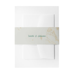 Sage Green Eucalyptus Wedding Belly Band Invitation Belly Band