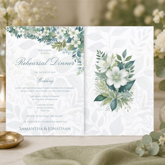 Sage Green Eucalyptus Wedding Rehearsal Dinner Invitation (Creator Uploaded)