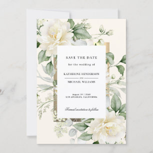 Sage Green Eucalyptus Wedding Save the Date Invita Invitation