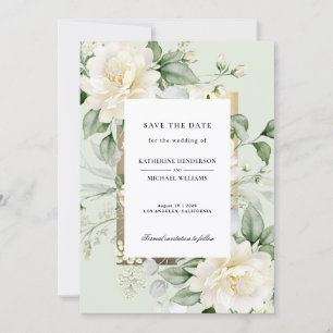 Sage Green Eucalyptus Wedding Save the Date Invita Invitation