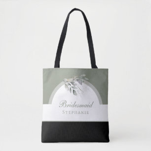 Sage Green Eucalyptus Wedding Tote Bag