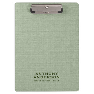 Sage Green Fabric Texture Clipboard