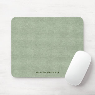Sage Green Fabric Texture Mouse Pad