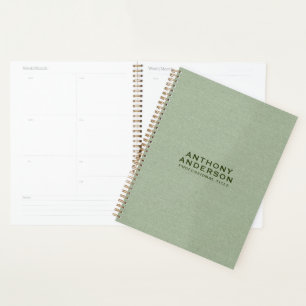 Sage Green Fabric Texture Planner