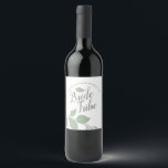 Sage Green Fall Foliage Bridesmaid Proposal Label<br><div class="desc">Pop the question to your bride tribe in style with these personalized wedding wine labels, designed for the perfect bridal party proposal. Featuring a delicate green leaf border on a crisp white background, these modern and stylish labels add an elegant touch to your bridal party gift ideas. Use them as...</div>