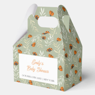 Sage Green Fall Ladybug Greenery Baby Shower Favour Box