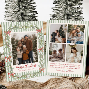 Sage Green Family Photo Christmas Holiday Card