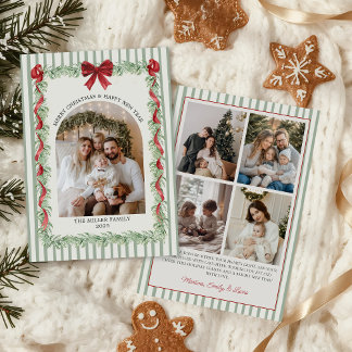 Sage Green Family Photo Christmas Holiday Card