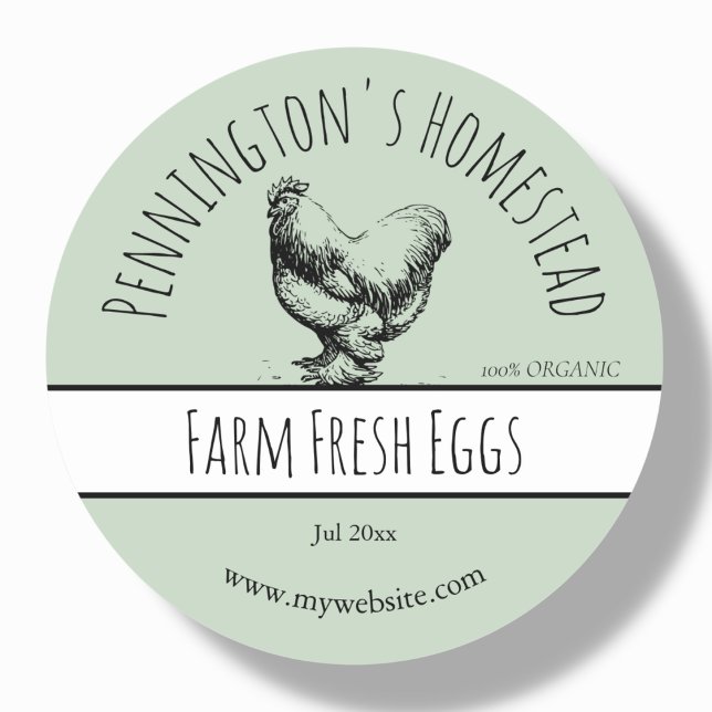 Sage Green | Farm Fresh Egg Labels (Creator Uploaded)