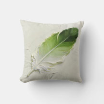 Sage Green Feather Organic Modern Neutral