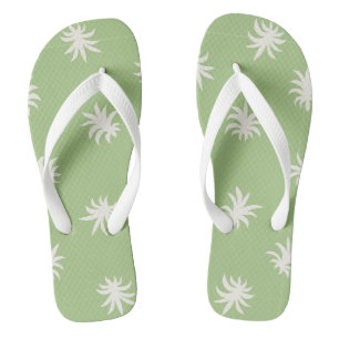 Sage Green Floral Blender Bright Tropical Summer Jandals