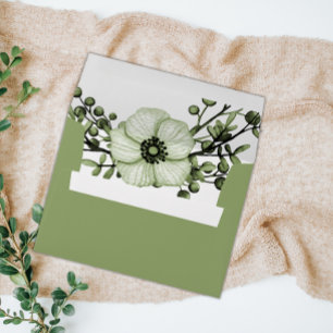 Sage Green Floral Boho Wedding Envelope