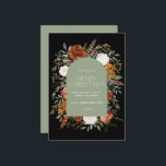 Sage green floral elegant botanical elegant arch holiday card<br><div class="desc">Rustic watercolor floral Christmas card design. With beautiful rust,  terracotta,  black and sage green pampas grass eucalyptus  botanical watercolor details. This modern holiday design is sure to set the style for your holiday season</div>