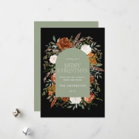 Sage green floral elegant botanical elegant arch