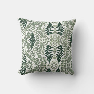 Sage Green Floral Elegant Cushion