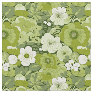 Sage Green Floral  Fabric