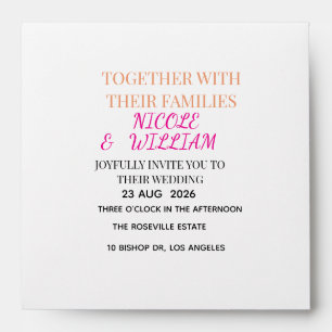 Sage Green Floral Garden Wedding Invitation Envelope