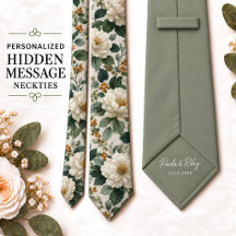 Sage Green Floral Groom Personalised Wedding
