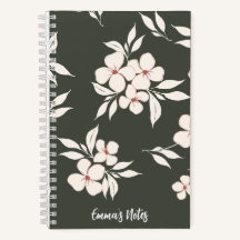 Sage green floral spiral notebook | journal
