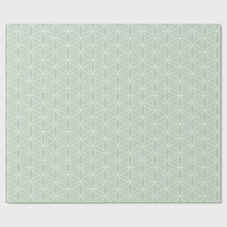 Sage Green Flower of Life Wrapping Paper