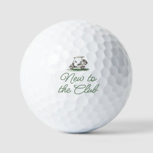 Sage Green Frame Golf New to the Club Baby Shower Balls