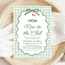Sage Green Frame Golf New to the Club Baby Shower