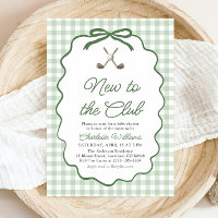 Sage Green Frame Golf New to the Club Baby Shower
