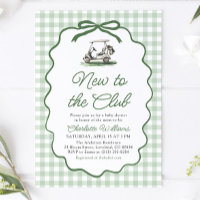 Sage Green Frame Golf New to the Club Baby Shower
