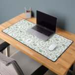 Sage Green French Country Chic Toile Monogram Desk Mat<br><div class="desc">Elevate your home office or professional workspace with this Elegant Sage Green Botanical Toile Monogram Desk Mat. Featuring an intricate, hand-illustrated watercolor floral vine pattern in a calming sage green palette, this expansive 31.5" x 15.5" mat serves as both a protective surface and a piece of functional artwork! At the...</div>