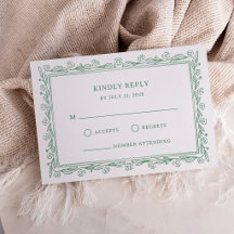Sage Green Garden Botanical Frame | Wedding
