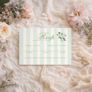 Sage Green Garden Chinoiserie RSVP Response Card