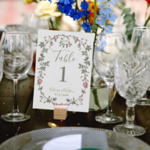 Sage Green Garden Party Table Number
