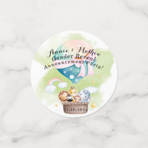 Sage Green Gender Reveal Baby Animal Safari  Confetti